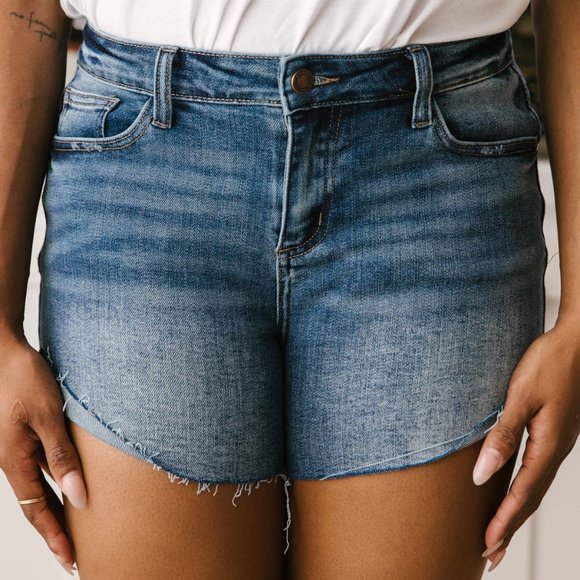 Judy Blue Tulip Denim Shorts - Picture 15 of 16